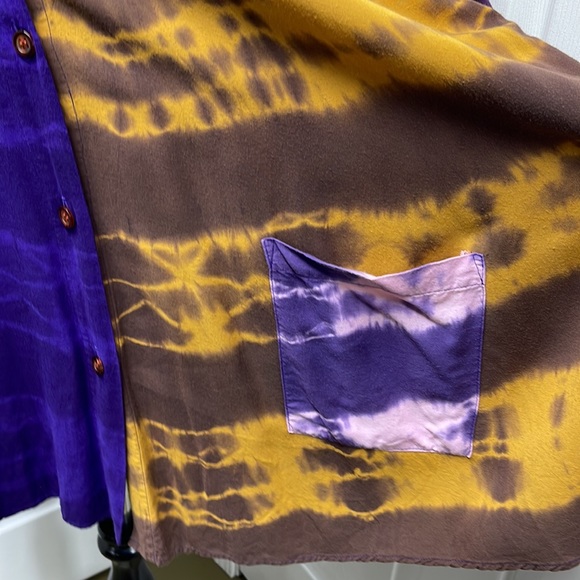 Blue Cactus Tie Dye Boho Oversized Cardigan Jacket - Picture 7 of 9